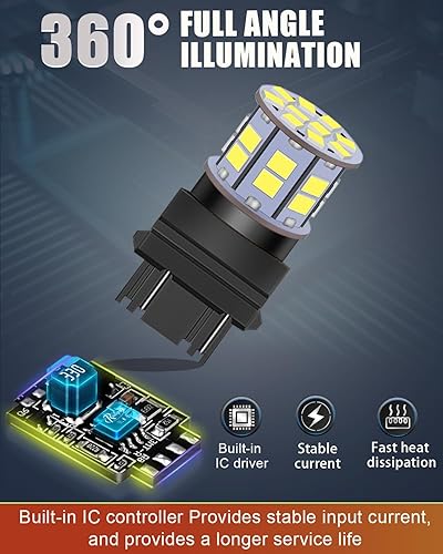 Miniatura 44 de 1157 - Bombilla LED blanca superbrillante 2057 2357 7528 BAY15D para luces de marcha atrás de respaldo, luces traseras de freno, luces de Blanco