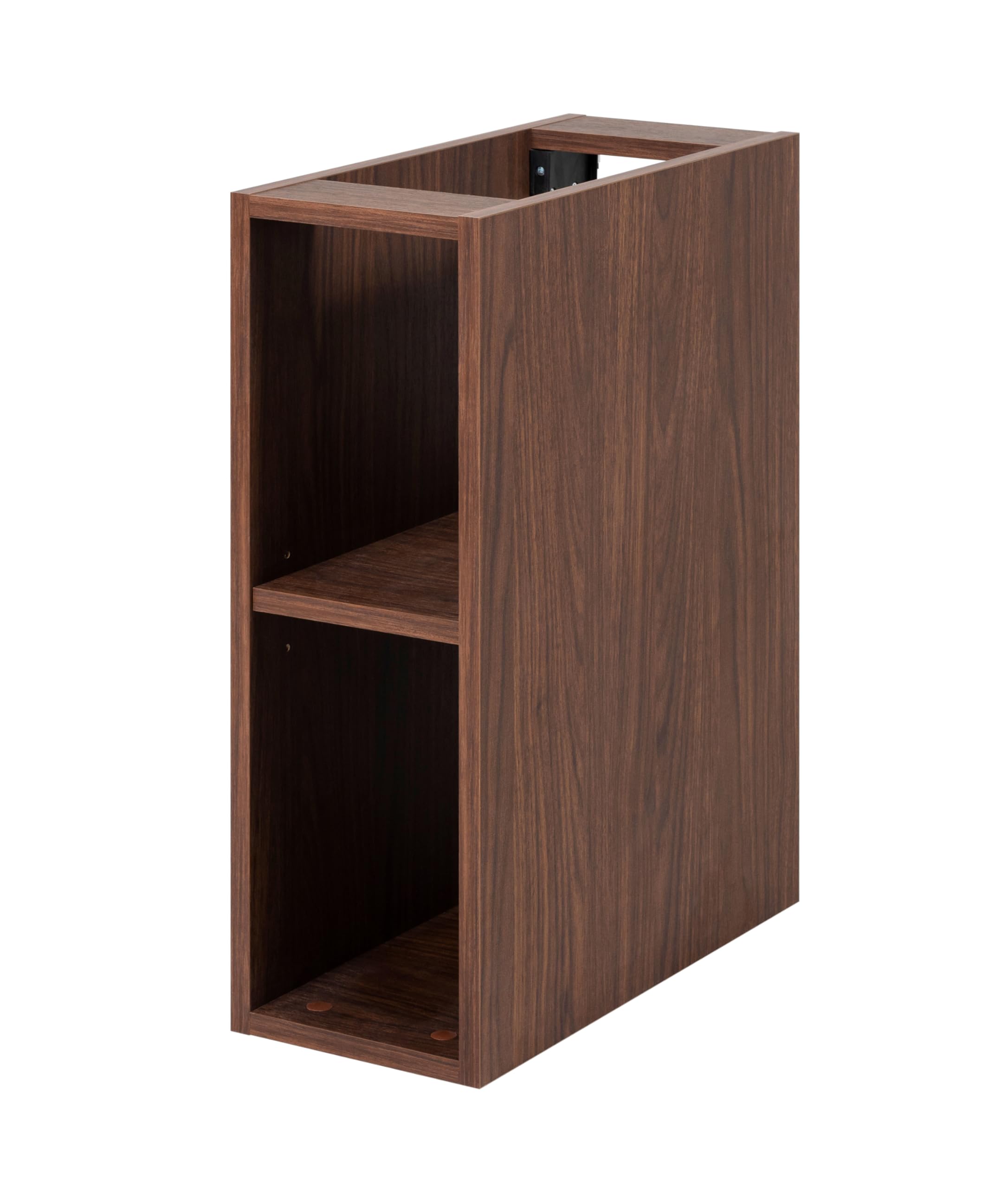 Mobile da bagno sospeso con top, Bianco / Noce, 180 x 58,6 x 46 cm