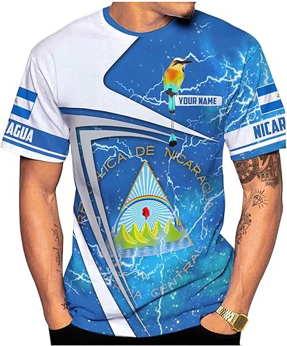 Camisa personalizada de Nicaragua con bandera de Nicaragua para hombres y mujeres, camiseta de Nicaragua, camiseta de Nicaragua