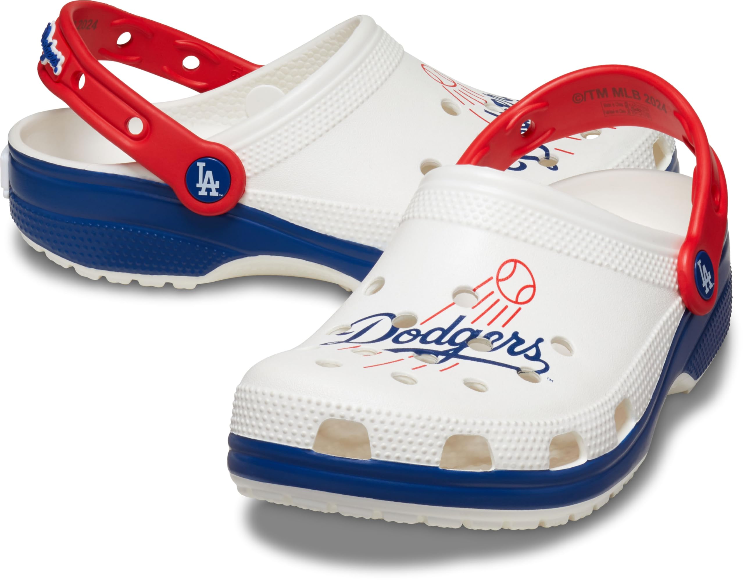 Los Angeles Dodgers Crocs Crocs Los Angeles Dodgers Classic Clog Mens Sandals White  main image 2