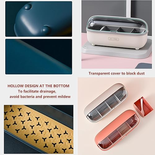 Miniatura 5 de LtyTz - Recipiente para especias con tapa, cada juego incluye 4 bonitos frascos, 4 cucharas para sujetarlos en este juego de cuencos dispensadores