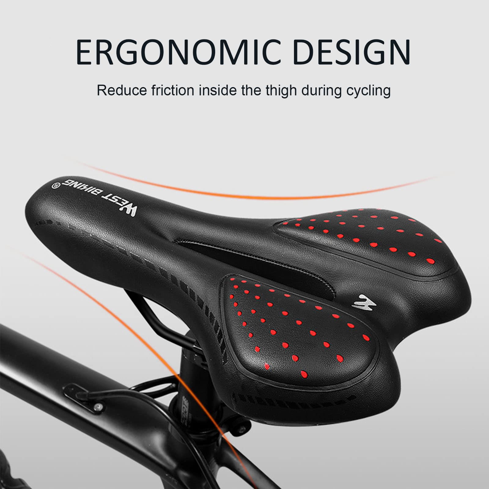 Comodo seggiolino per Bici per Uomo Donna Memory Foam Gel Sella per Bici di Ricambio Morbida Compatibile con Peloton Bike Bici elettrica Indoor Cyclette Cyclette Bici da Strada