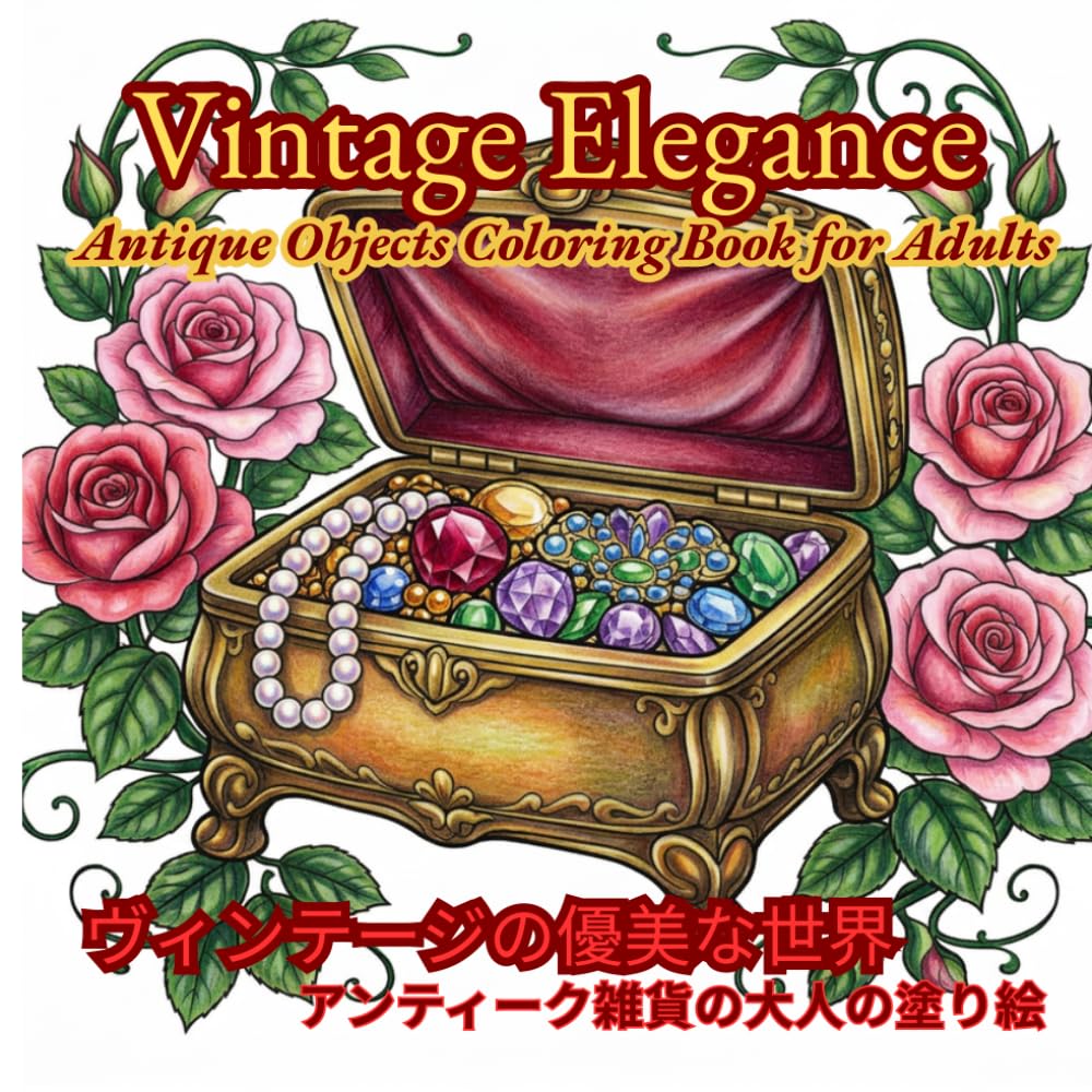 Vintage Elegance: Antique Objects Coloring Book for Adults