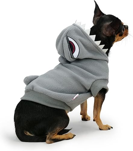 Miniatura 2 de Frienperro Ropa de perro para perros pequeños, hembra, niño, sudadera con capucha de algodón para perro pequeño, disfraz de tiburón para perro, ropa