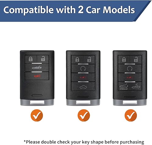 Miniatura 2 de Funda para llavero de fibra de carbono real compatible con Corvette C7 Cadillac, protector de llavero T-carbon compatible con llave inteligente C7