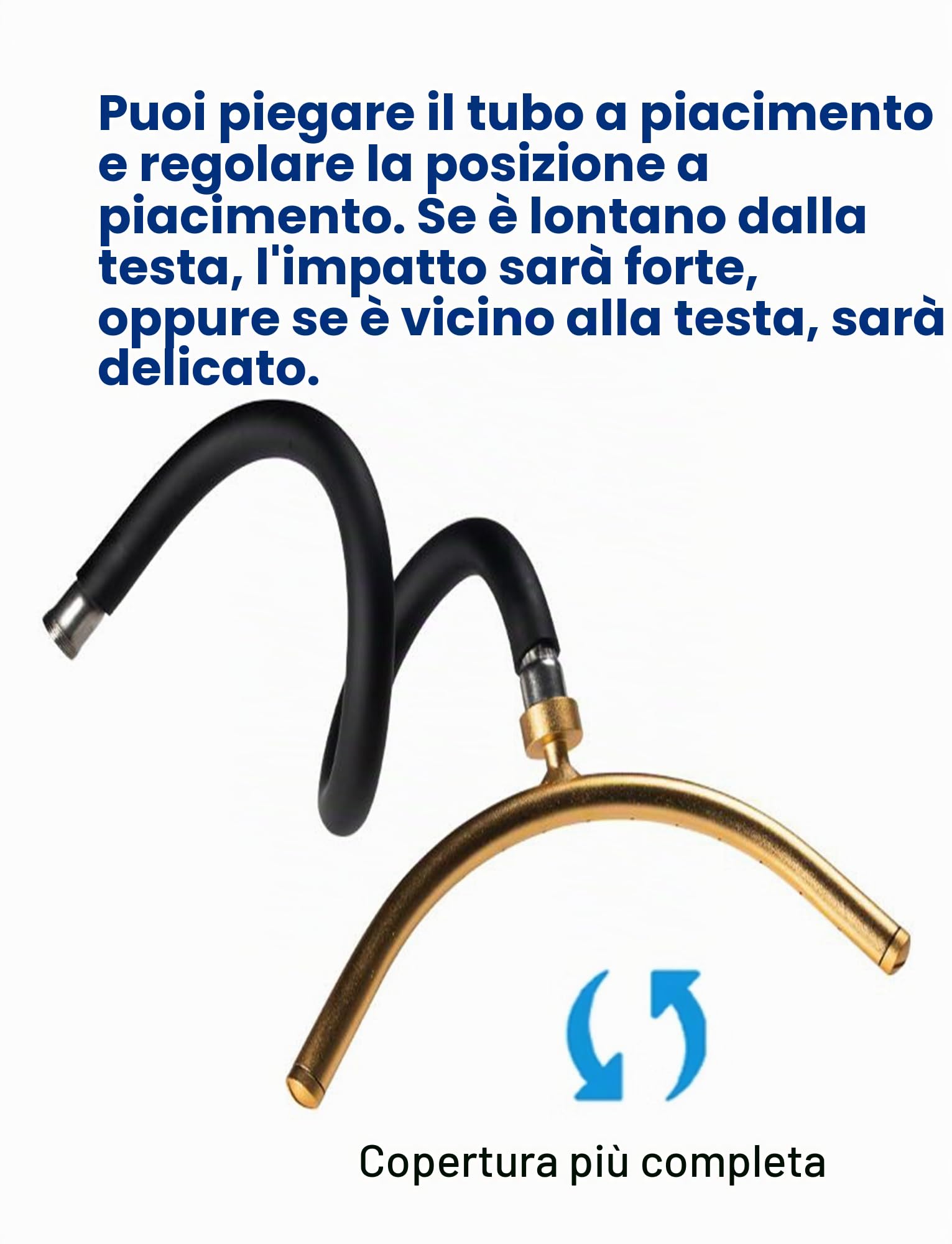 Dispositivo for terapia dell'acqua con spruzzatore d'acqua da barbiere, doccia for esperienza spa, cascata for circolazione dell'acqua for terapia dell'acqua della spa for la testa(Black)