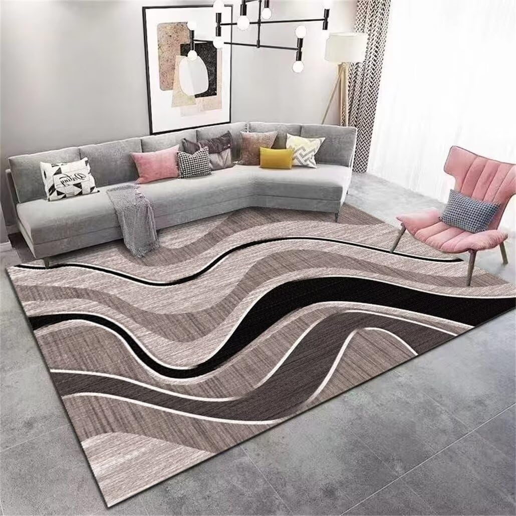 Tapis géométrique abstrait 200x300cm pour un sol facile à nettoyer