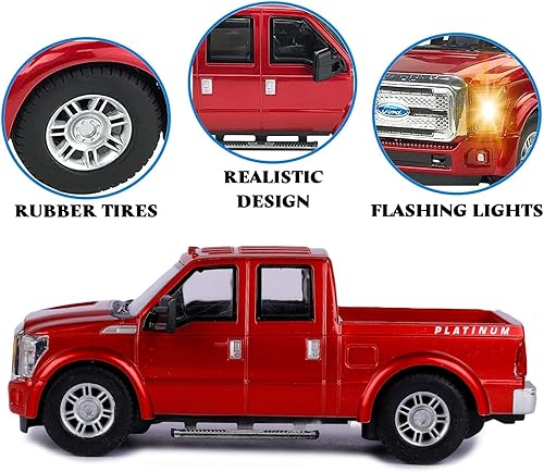 Miniatura 2 de Liberty Imports RC Ford F-350 Super Duty - Camión de juguete con licencia oficial, función completa, radio RC, automóvil a control remoto genuino a