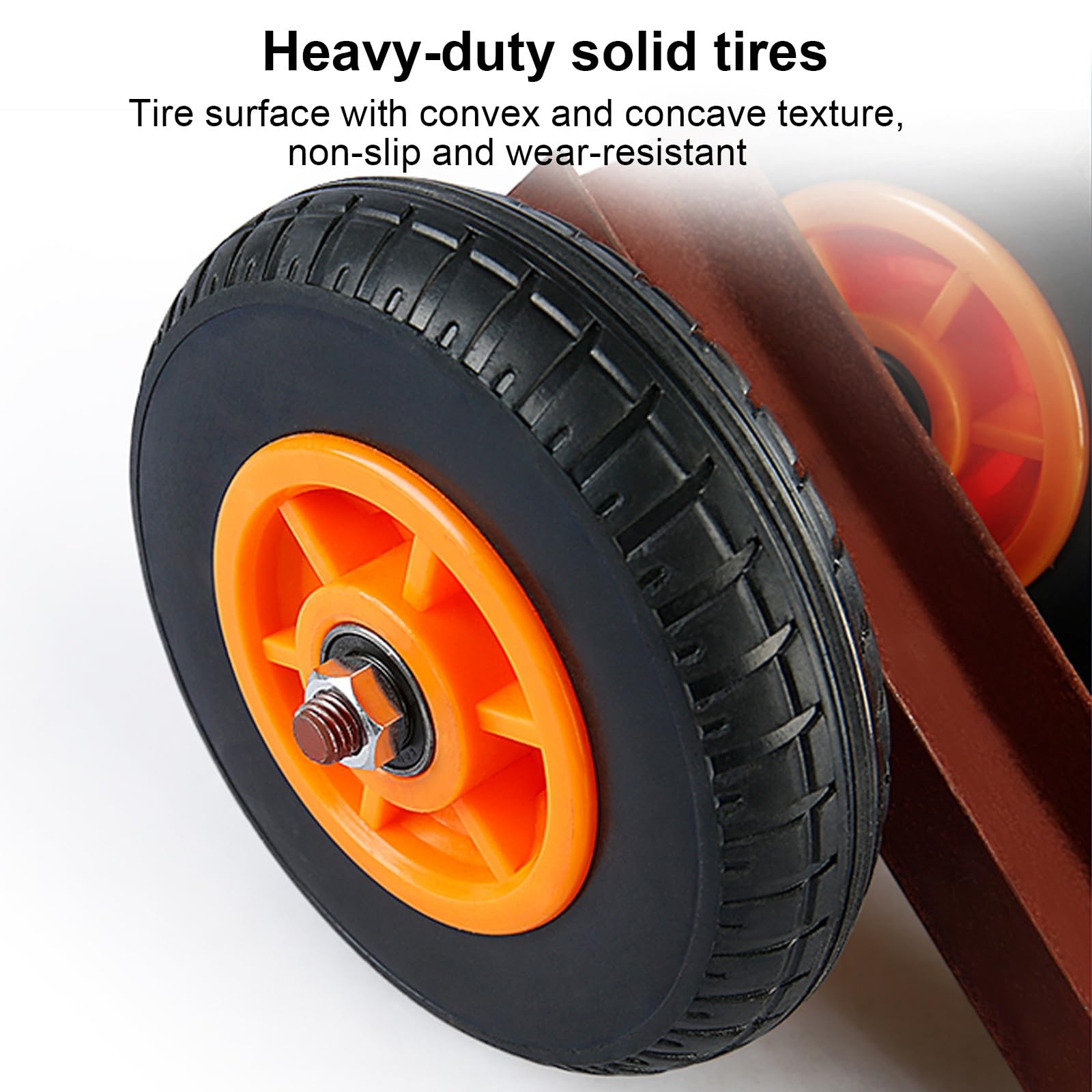 Heavy-Du - Carro de herramientas de 200 kg con neumáticos de goma sólida para todo terreno (15,2 cm/20,3 cm) - Carro de manejo de materiales profesionales para puertas de madera y paneles de yeso