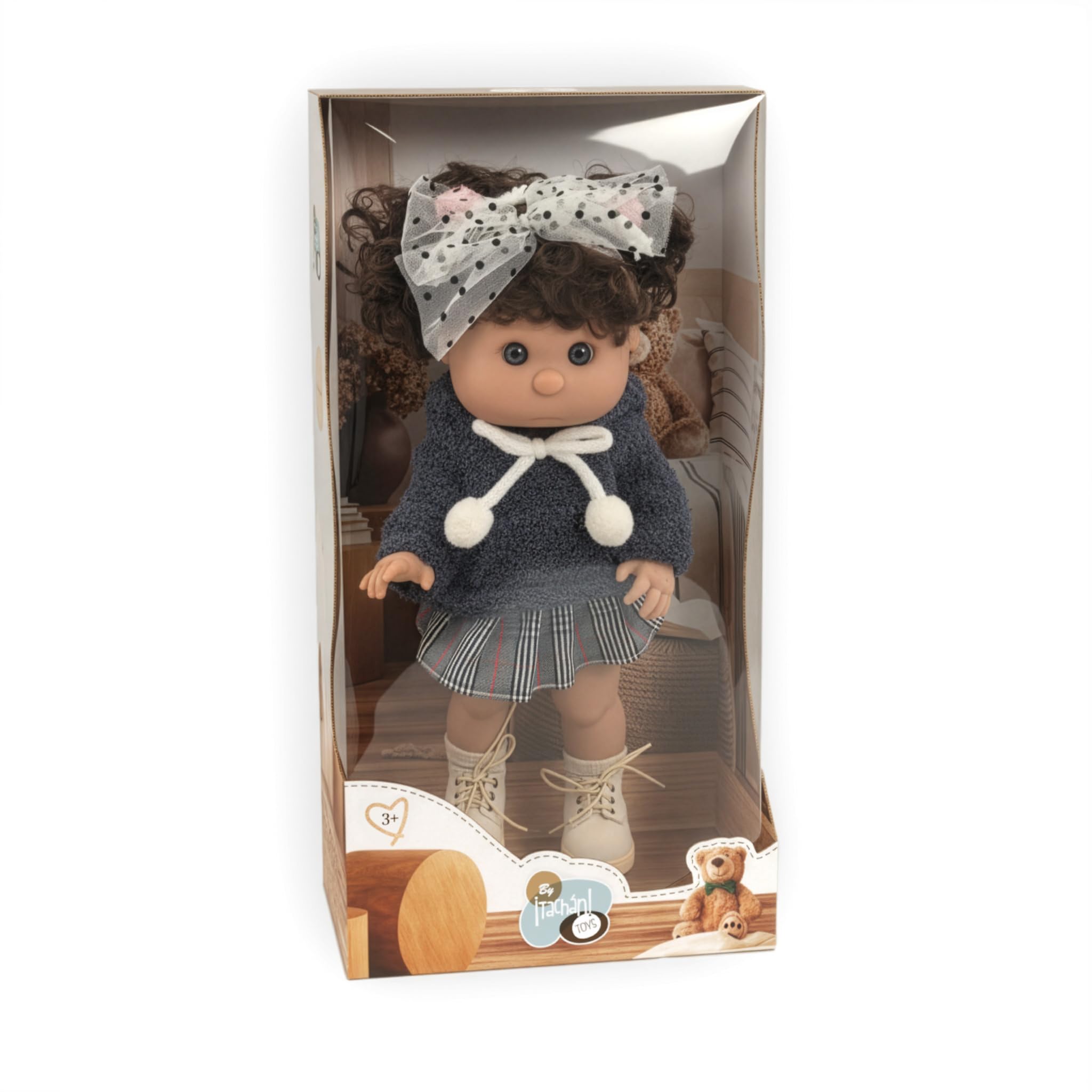 TACHAN - Nora lalka ogórek 40 cm - Ciekawa i obserwator - pulchne buflety i Twarz Słodka (CPA Toy Group 788T00997)