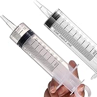 Vista 11 de 2 jeringas de 150 ml grandes, jeringas industriales de jardín de plástico para laboratorios científicos, medición, riego, relleno, filtración, usos