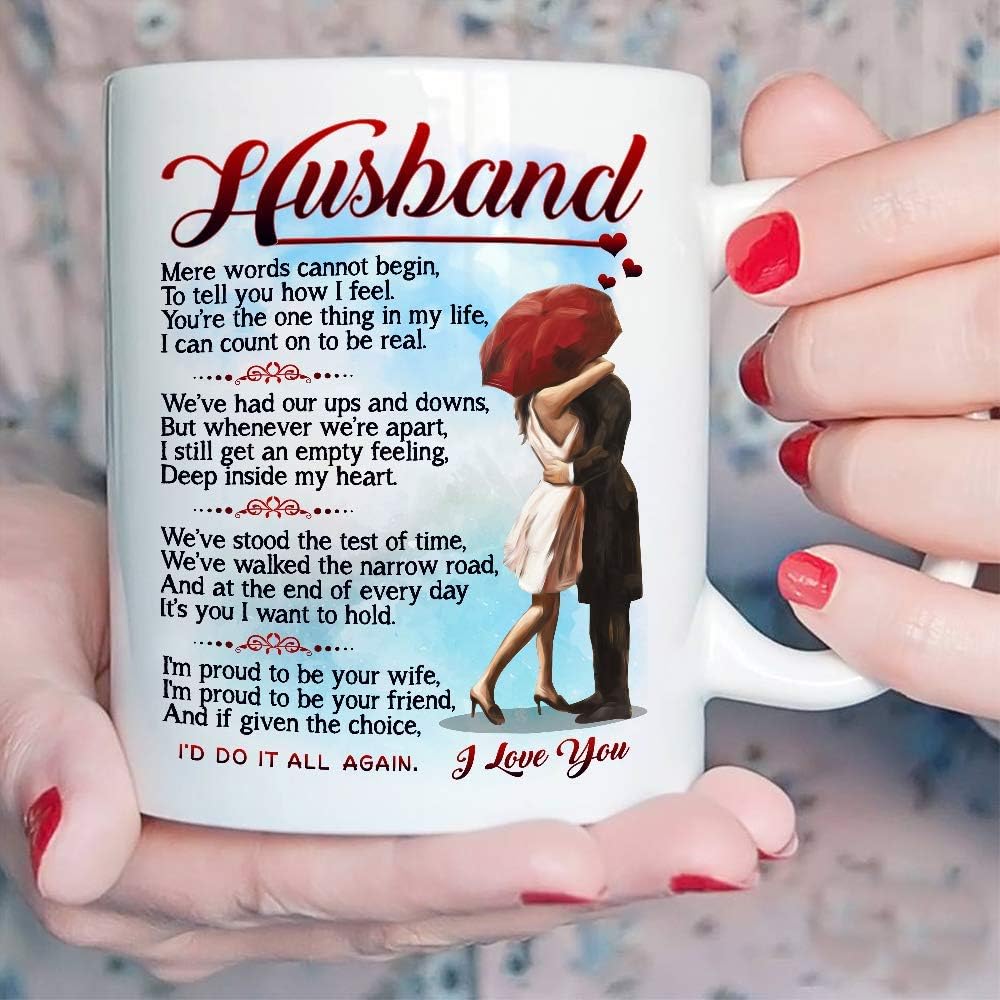 TERAVEX Fathers Day Mug Gifts for Husband - Romantic Love Wedding, Fathers Day Gift from Wife, Birthday Gifts for Husband
