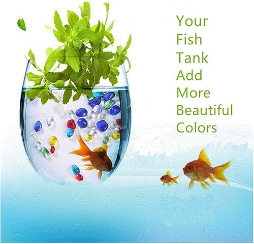 Miniatura 7 de XIZHI Piedras de vidrio de 1 libra, preciosas piedras de vidrio irregulares decoradas para acuario, piedras de cristal artificiales para acuario,