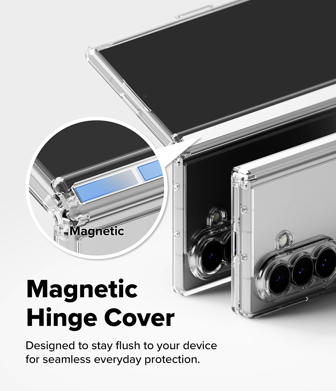 Ringke Fusion Flap per Cover Samsung Galaxy Z Fold 8 Ultra - Clear | Compatibile con la ricarica wireless, sottile, leggero, resistente ai graffi