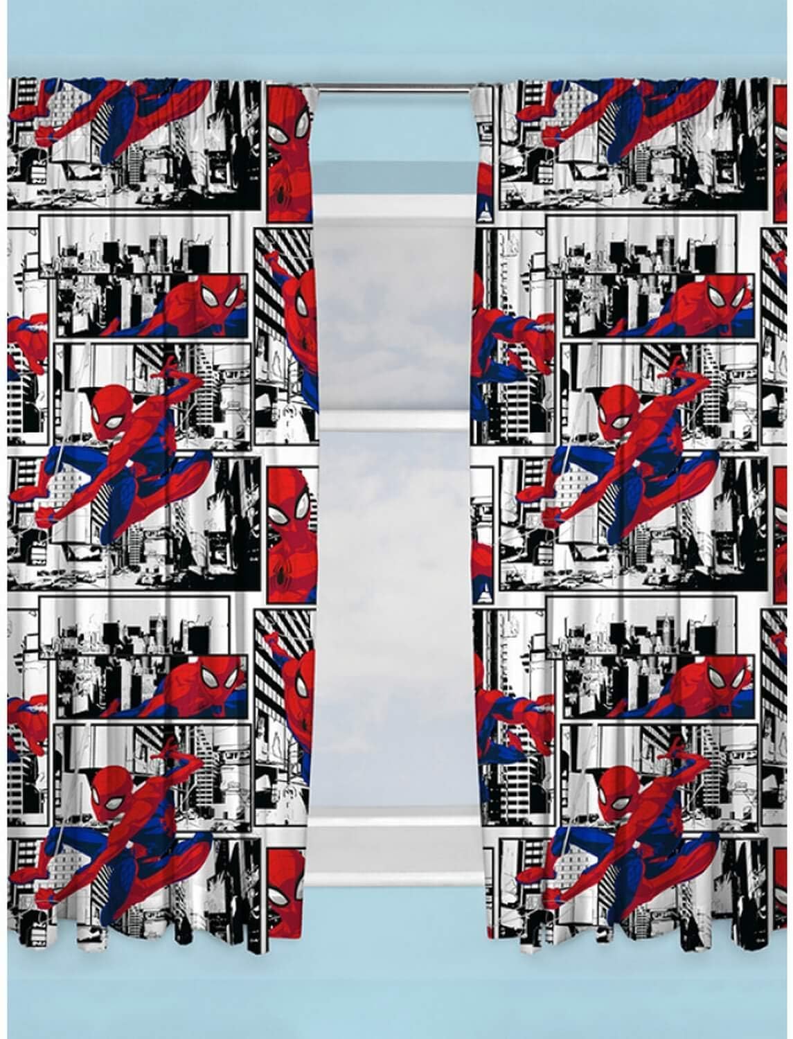 Disney Spiderman Metropolis | Childrens Bedroom 72 Inch Curtains | Perfect For Any Boys Bedroom