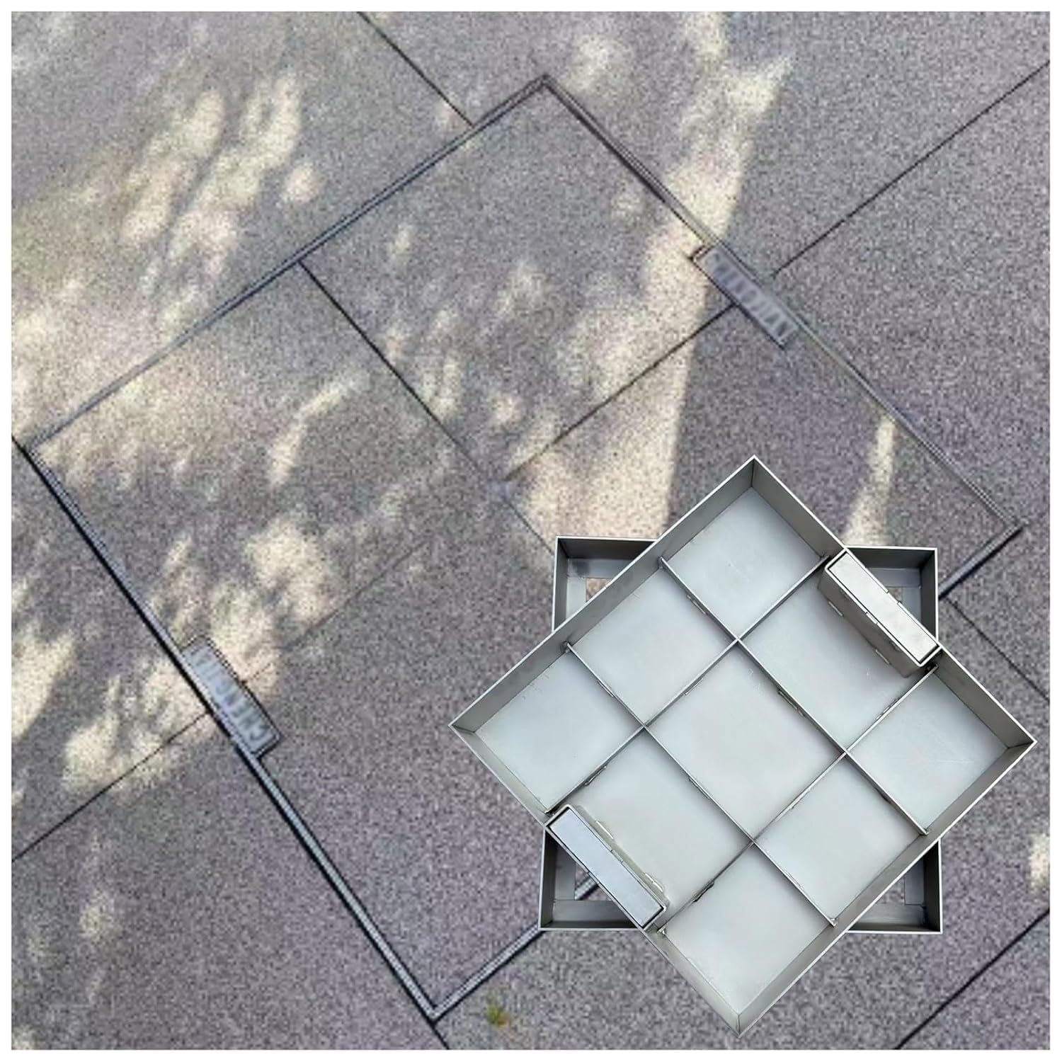 Customizable Stainless Steel Recessed Manhole Cover with Handle Hidden Sewage & Sewer Lid Durable 30cm80cm Sizes (36x36x5cm) for Underground Use