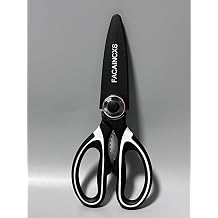 FACAINCXS Household Shears, Heavy Duty Meat Scissors, Dishwasher Safe Food Cooking Stainless Steel Utility Scissors, 8.5 * 3 * 1inch, Black