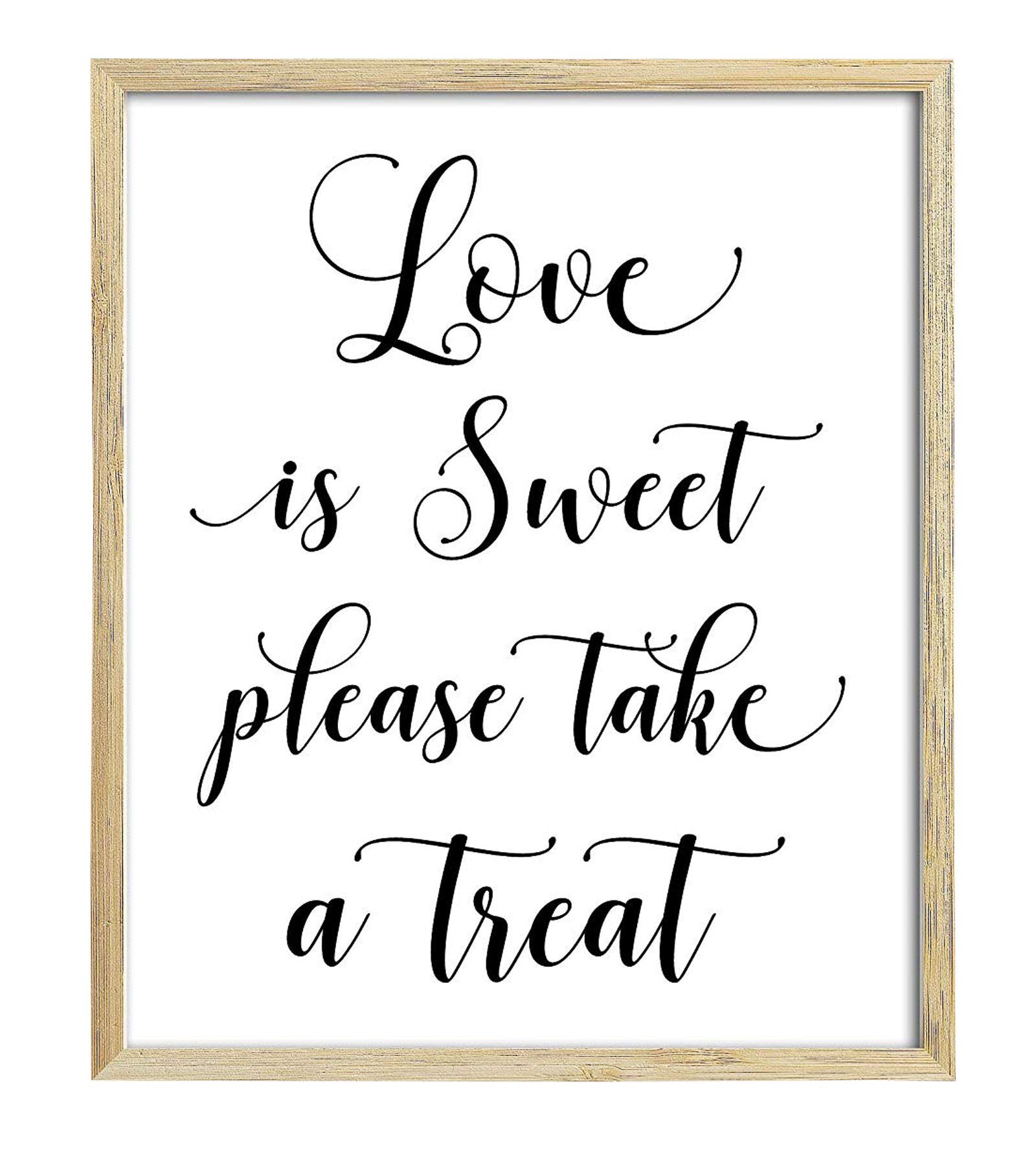 Darling Souvenir Love is Sweet Please Take A Treat Wedding Sign Favor Decor Party Print Favors Signage
