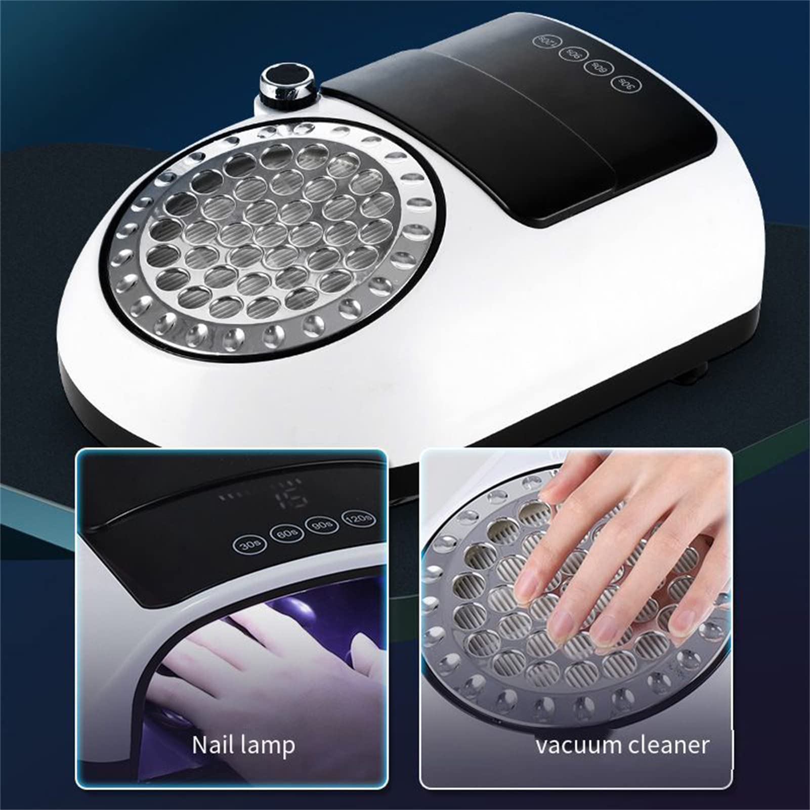 2 in 1 Professional Nail Dust Collector with Nail Drill, Powerful Vacuum Cleaner for Acrylic Nails, Salon Equipment