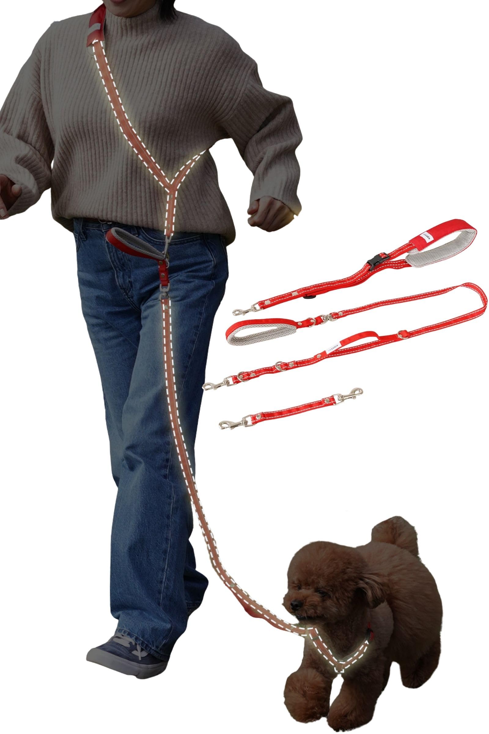 Amazon | [LaLUCA GOODS] 犬 ショルダーリード 反射ライン 小型犬 中型