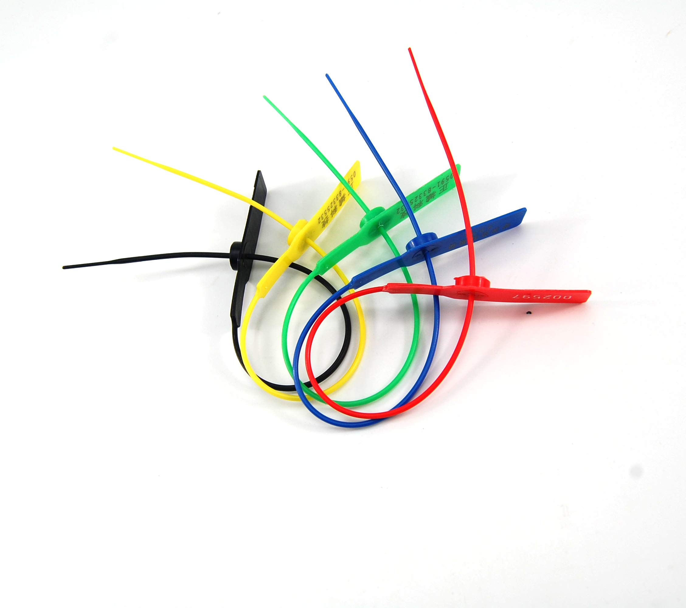 WUBAO(R) Lot de 100 Joints de sécurité numérotés en Plastique Anti-Traction, Rouge