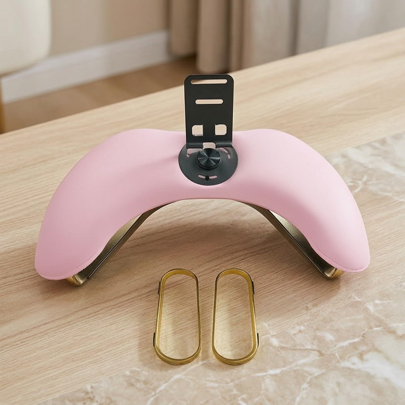 Cuscino Poggiabraccio per Unghie | Professionale, Poggiamani per Manicure, Girevole, Poggiapolsi Unghie, Centro Estetico, Casa, Onicotecniche, Nero
