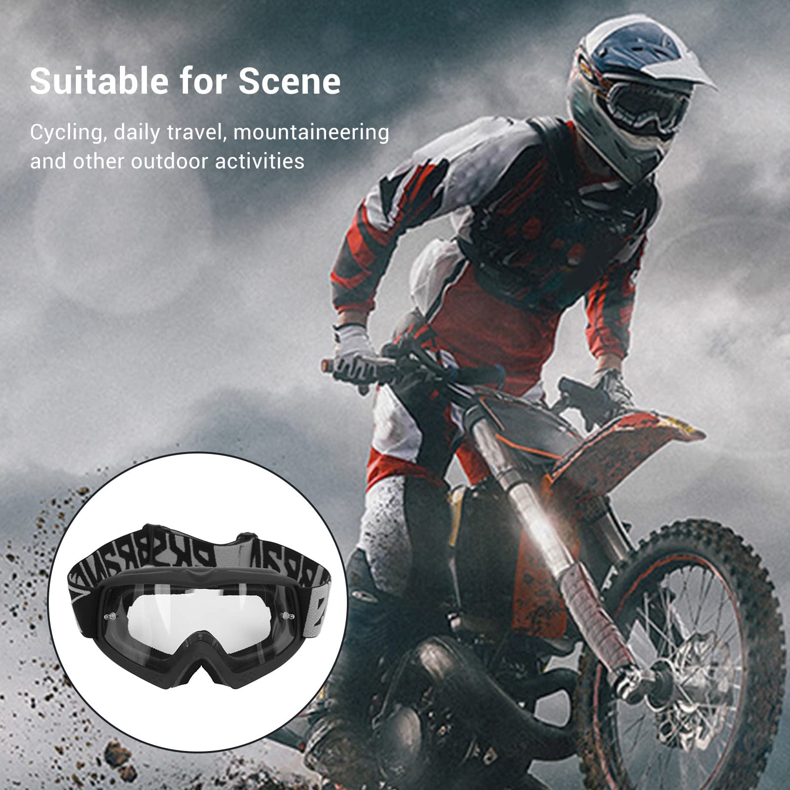 Casco Cross Occhiali Da Moto E Cross Per Bambini E Adulti