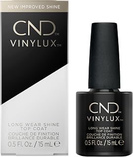 CND Vinylux Long Wear Shine Top Coat - Quick-Dry High Shine, Chip-Resistant for 7+ Days, 0.5 Fl Oz