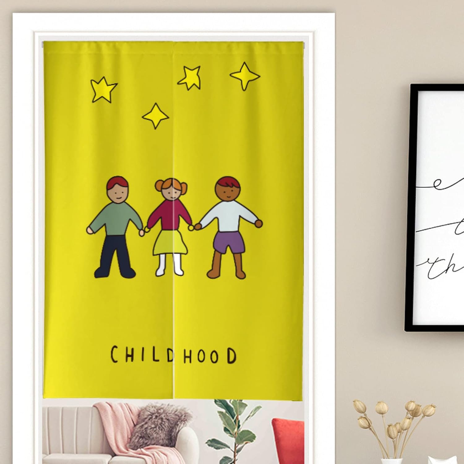 間仕切り 目隠し 出入り口 パーテーション おしゃれ 子ども 在宅ワーク カラー テレワーク タペストリー 90*140cm ファブ