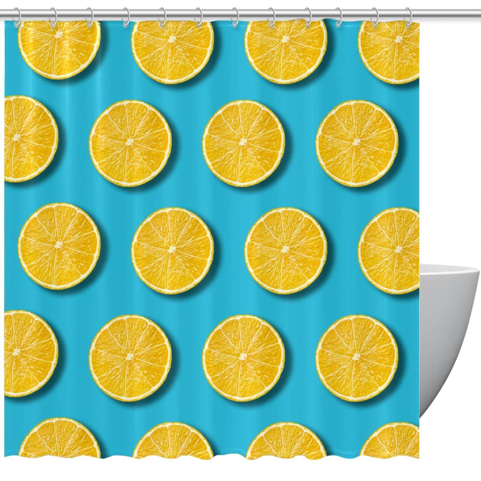Rideau de douche jaune citron salle de bain rideau anti odeur 152 x 183 cm