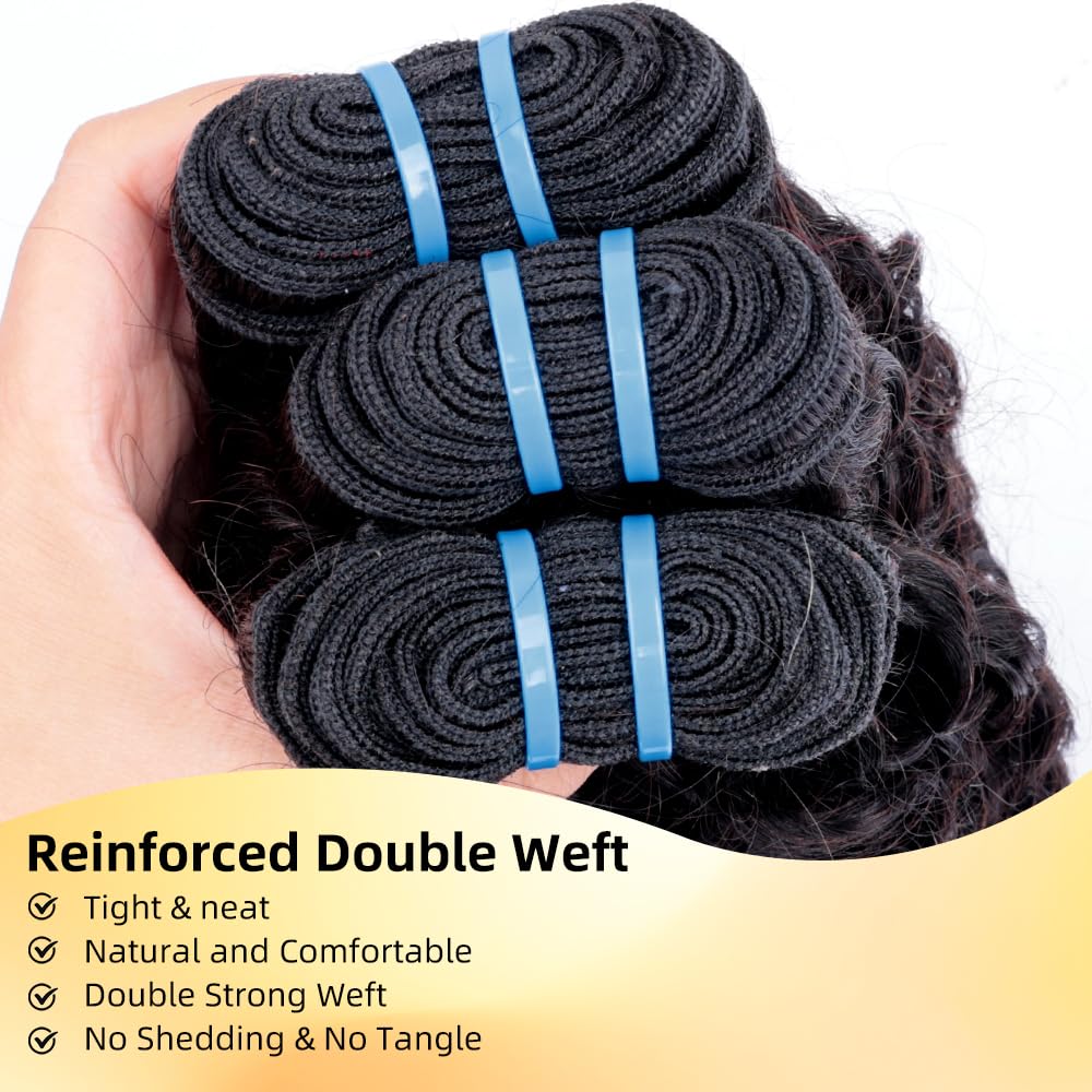 MsSunlight Burmese Curly Hair Bundles 100% Unprocessed Brazilian 12A Burmese Curly Human Hair Bundles 16 16 16 Inch Weave Bundles Human Hair with Spiral Curls Natural Color - Image 3