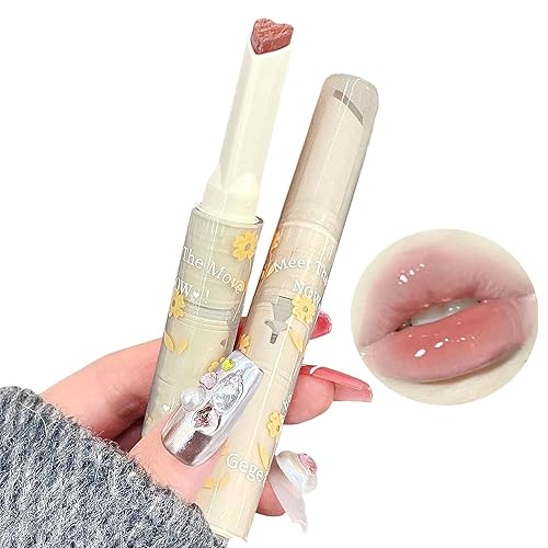 Lápiz labial Heart Jelly, brillo de labios en forma de corazón, bálsamo fundido tintado, esmalte labial hidratante de larga duración, maquillaje de