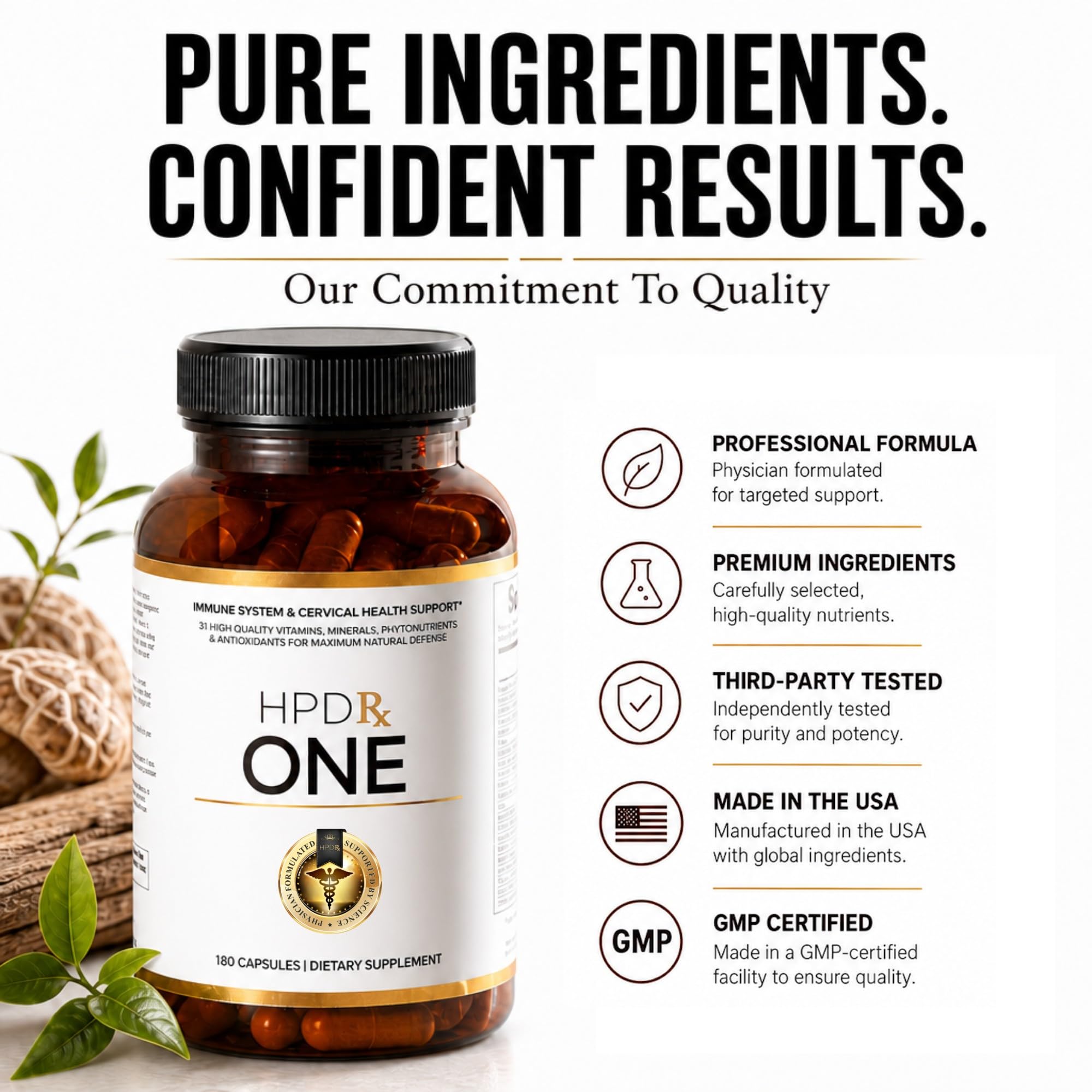 HPD Rx ONE Physician Formulated Immune Support Supplement, 180 Caps, 1-Pack — Amazon image 7