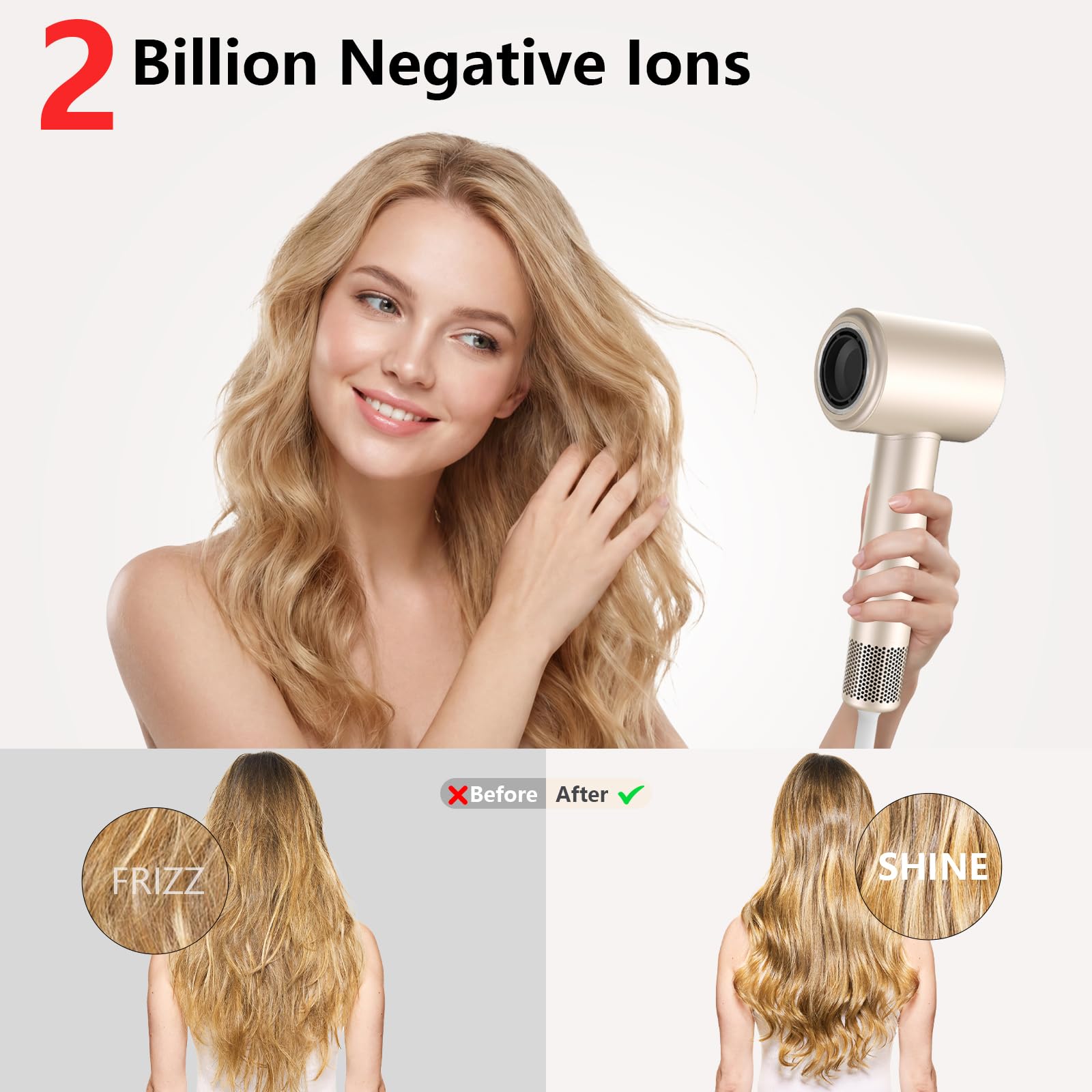 CNMSGM Professional High-Speed Ionic Hair Dryer