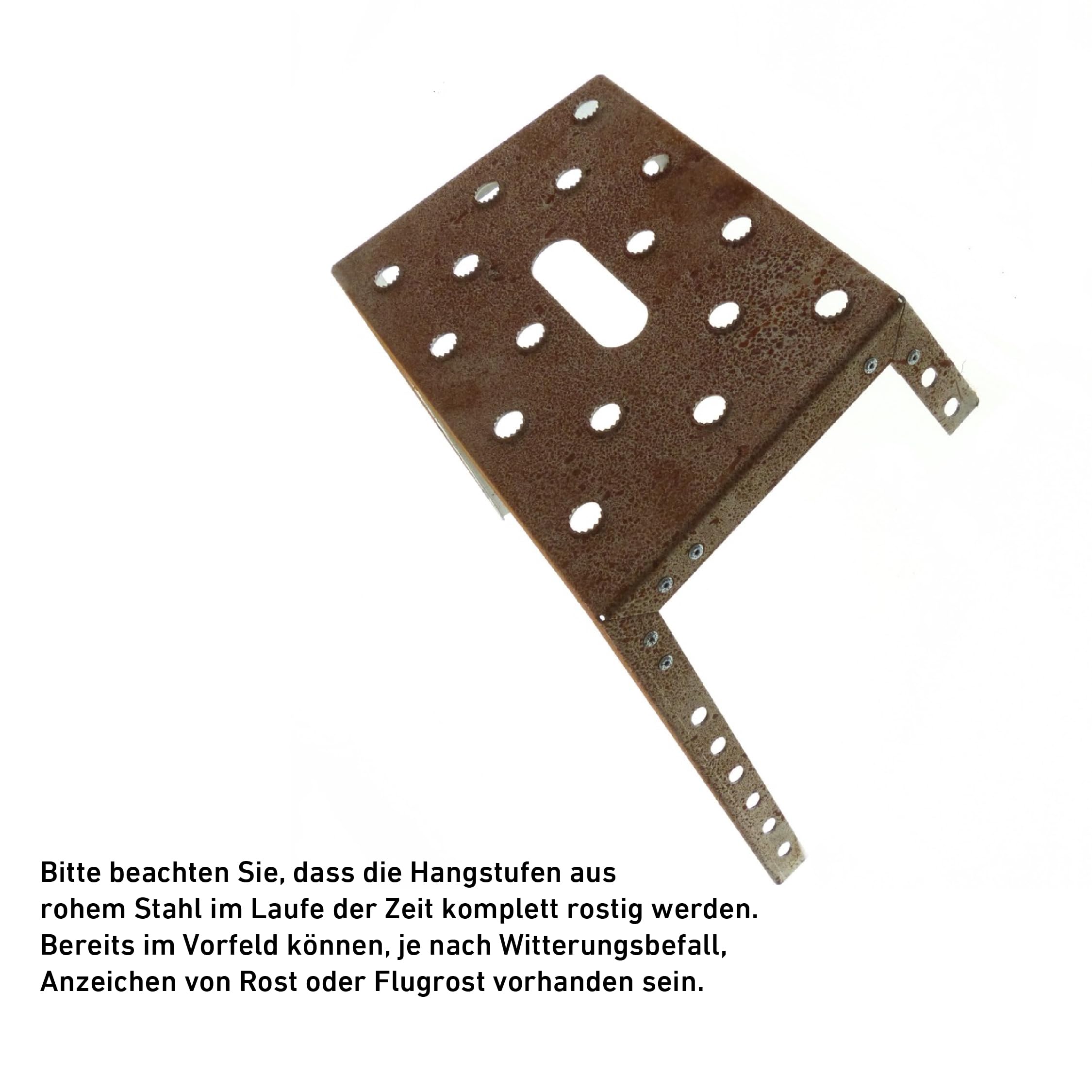 DOLLE Hangstufe Hangtreppe 25 x 36,50 cm Stahl roh