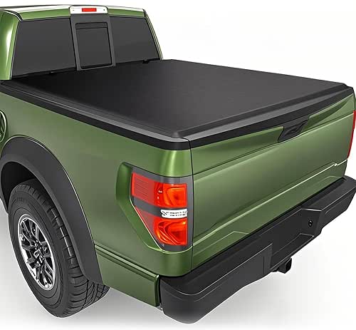 Soft Roll-up Truck Bed Tonneau Cover Compatible with 2015-2025 Ford