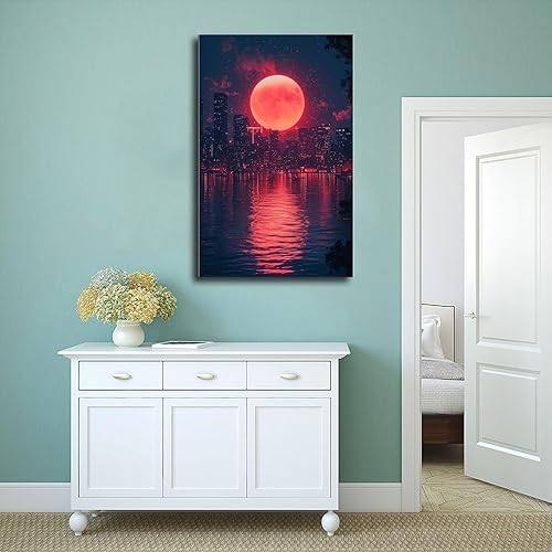 Miniatura 4 de XAHOR Synthwave Neon Poster  80s Retro Futurism Vaporwave Aesthetic Wall Decor Poster for Room Aesthetics Canvas Wall Art Poster And Print