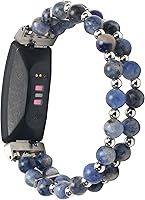 Vista 2 de Compatible con Fitbit Inspire HR/Inspire 2 & Inspire Bandas elásticas hechas a mano para mujer, pulsera de perlas de moda para Inspire Hr/Inspire 2