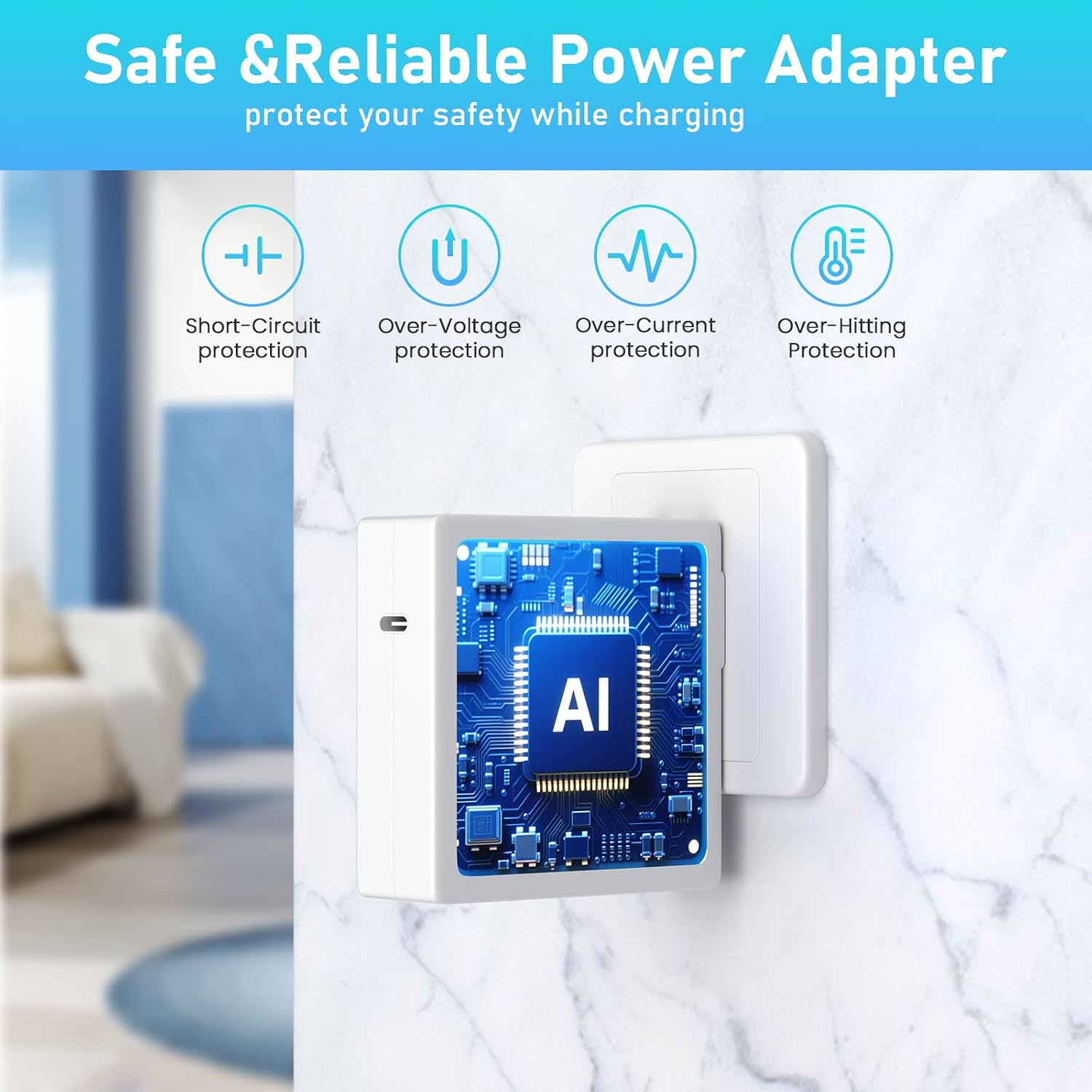 100W 65W PD Fast Charger Type-C Compatible with NIMO N159 15.6" N153 N155 N158 N177 17.3" AI Gaming-Laptop USB C Power Supply Cord
