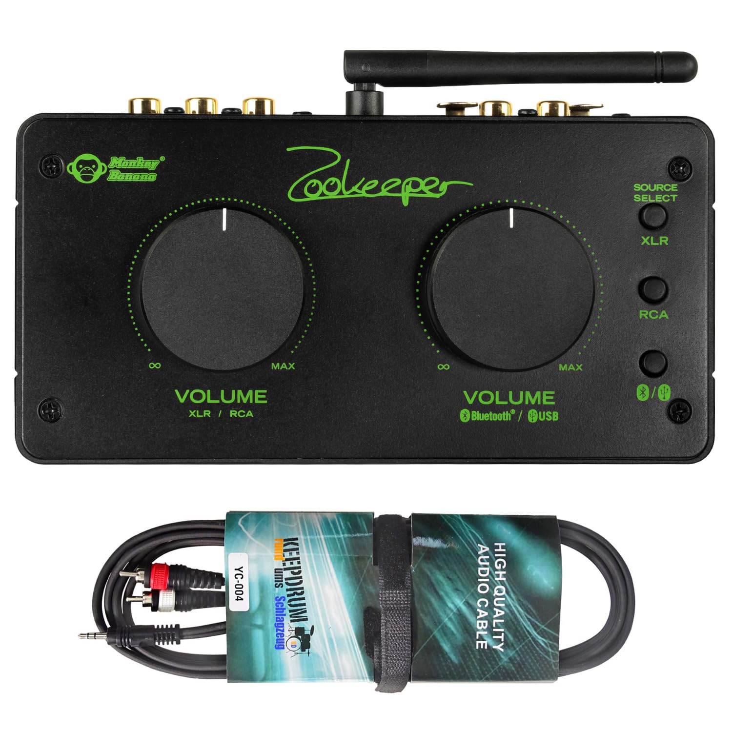 Monkey Banana Zookeeper Bluetooth Audio-Controller Monitor-Controller + keepdrum Adapterkabel
