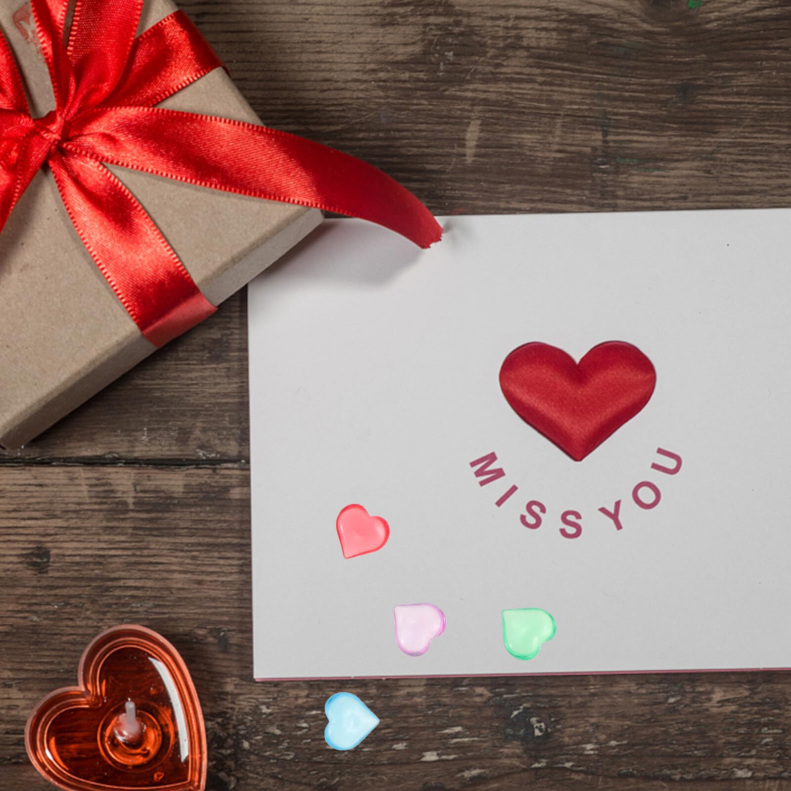 PRETYZOOM Acryl Herz Streudeko Bunte Halbtransparente Tischdekoration Vasenfüller Perlen Für Valentinstag Hochzeit Geburtstag Party und Heimdeko