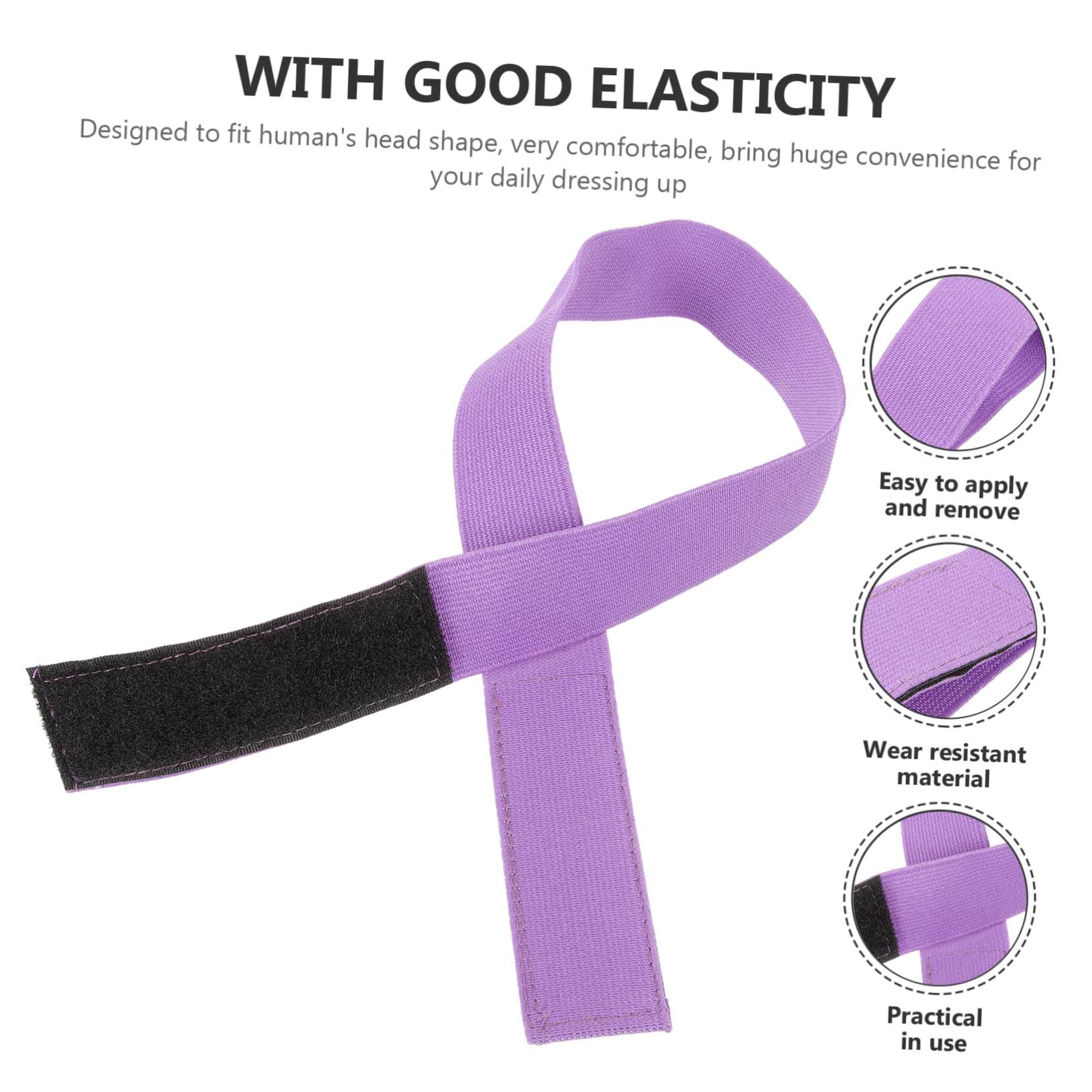 Toddmomy 4 Set Fascia Elastica Del Cappello A Maglie Della Fascia Presa A Banda Elastico Cinghia Di Fissaggio Per Parrucche Bande Elastiche Per Bordi Delle Parrucche Tessuto 4 Pezzi * 4