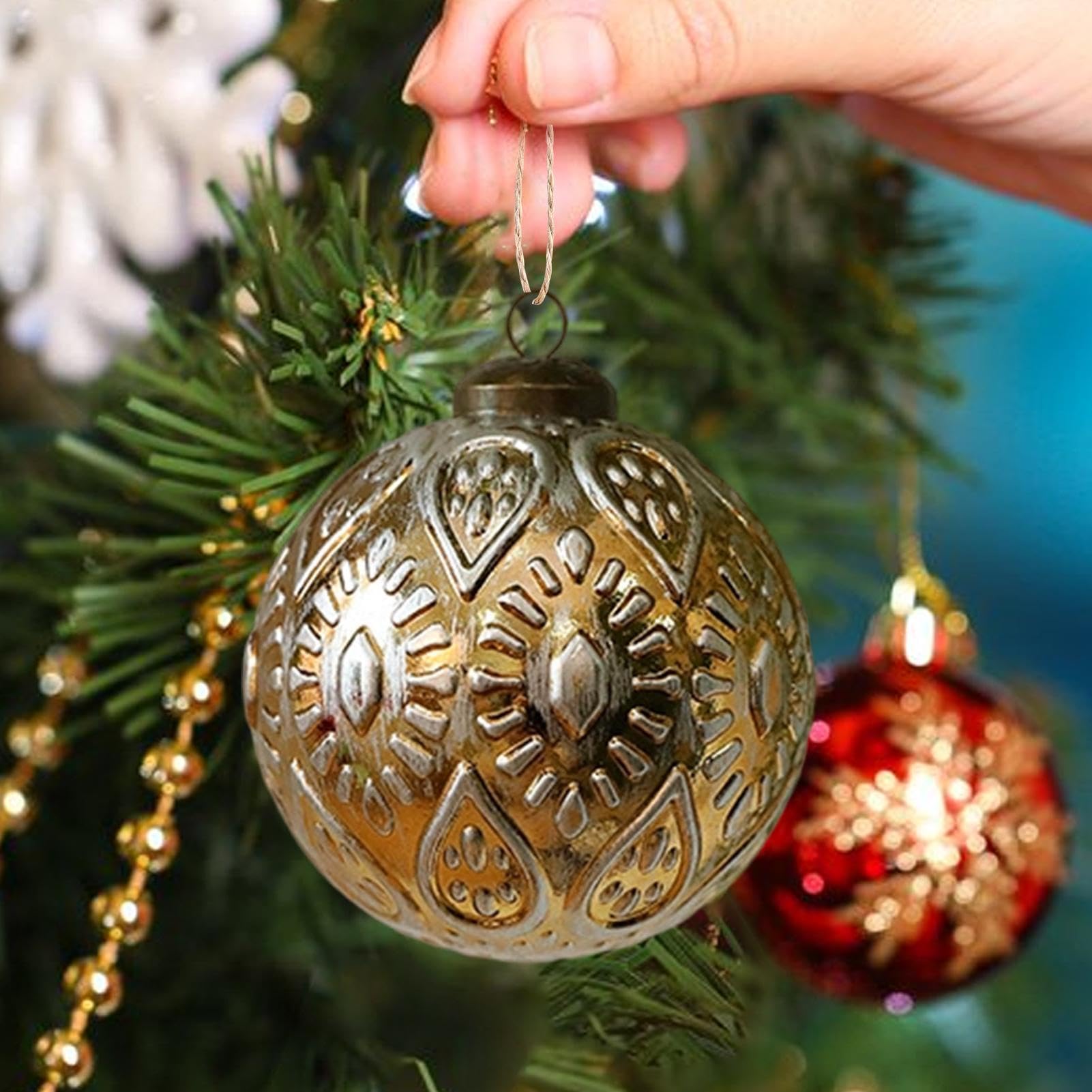 Weihnachtskugeln Christbaumschmuck 12-teiliges Set aufhängbarer