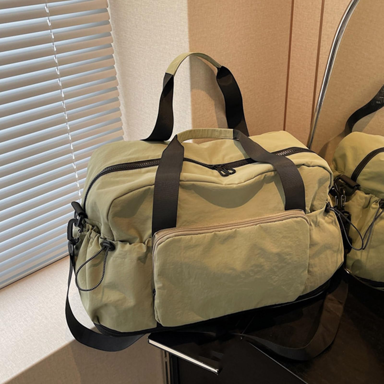 Bolsa de Gimnasio para Deportes de Yoga, Bolsa de Lona de Viaje Plegable para Llevar los Fines de Semana, Bolsas Impermeables para Mujer, Bolsas de Noche para Yoga, Bolsa de Deporte Deportiva