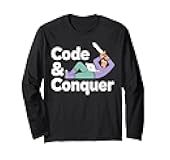 Code & Conquer Retro Gamer Coder Long Sleeve T-Shirt