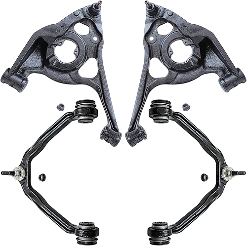 Miniatura 230 de Detroit Axle - Kit de brazos de control delanteros de 4 piezas para Nissan Cube 2009-2014, Nissan Versa 2007-2012 2 brazos de control inferiores con