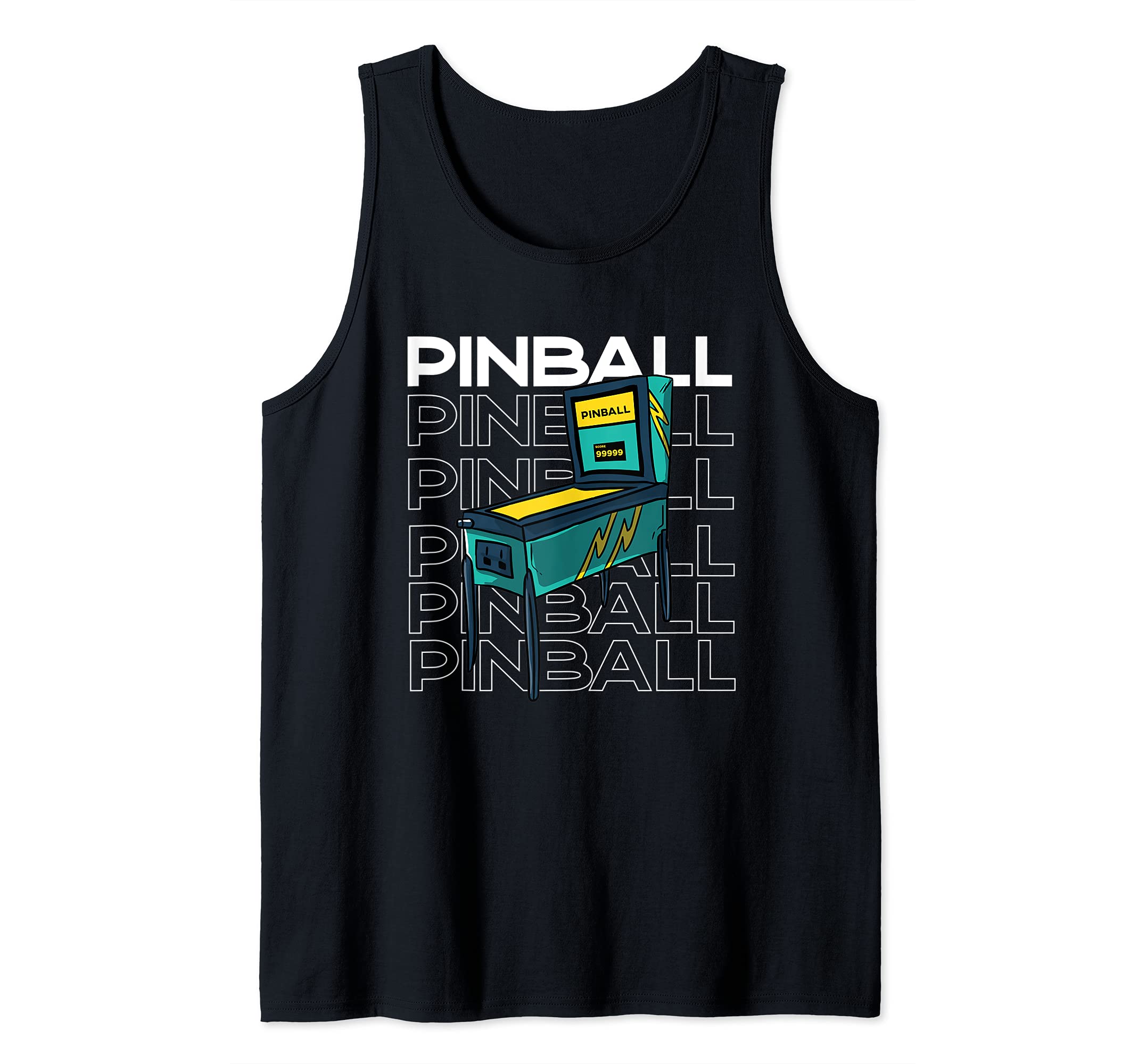 Retro Vintage Arcade Gift - Men or Women Love Pinball Tank Top