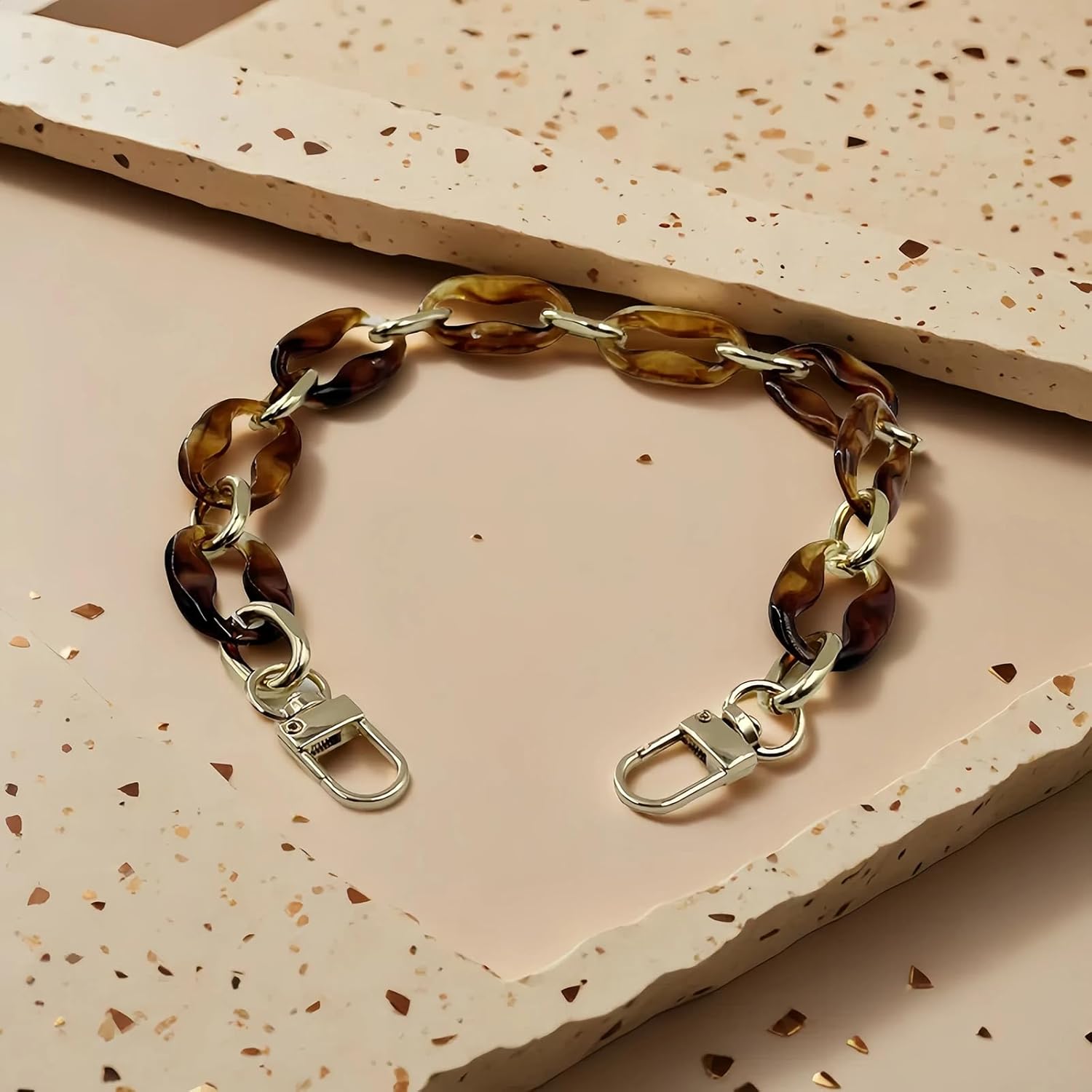 15.7 inch Purse Chain Strap Replacement Acrylic Purse Handle Stylish Bag Charms Chain Handbag Accessories DIY Craft(Amber) - Image 2