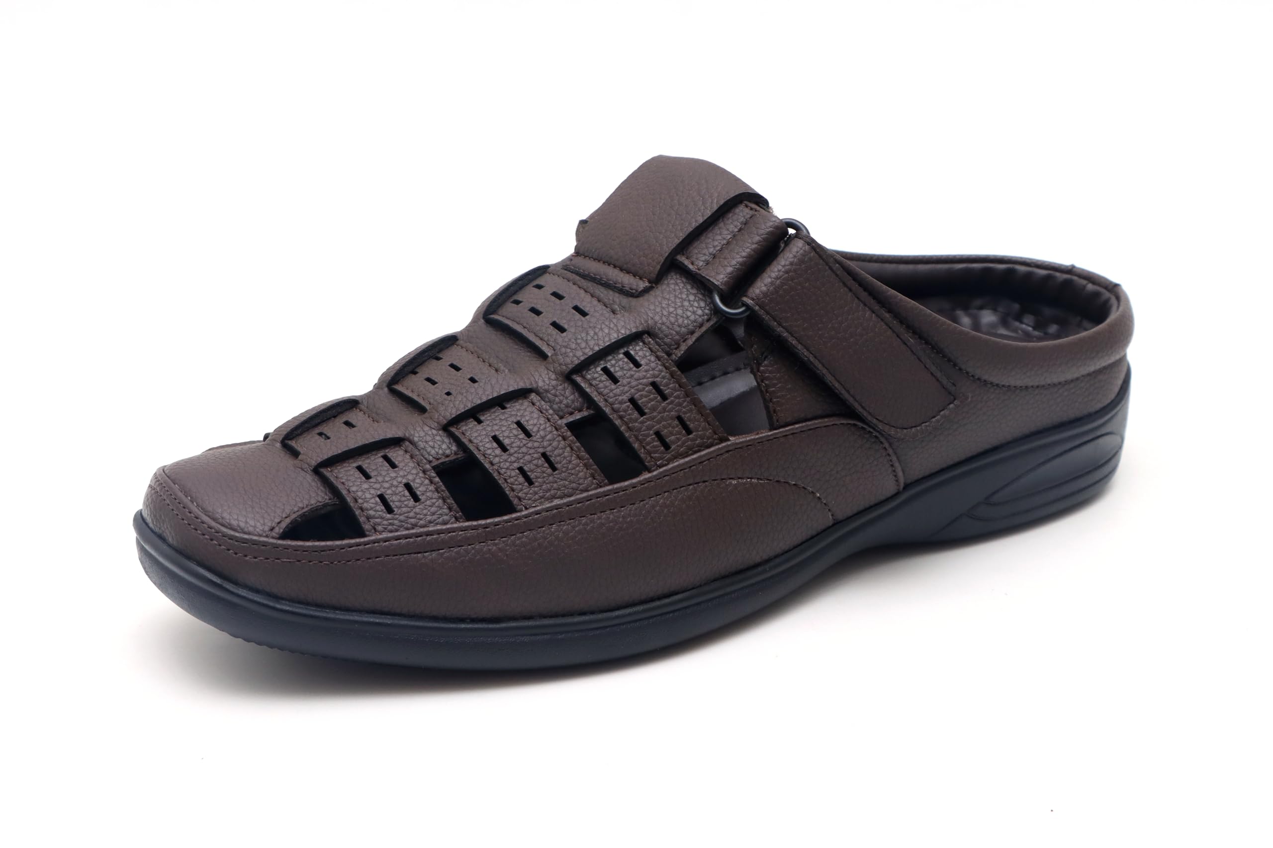 SHOOZ Brown Faux Leather Open Back Latest Sandals for Men - 9 UK (B0D9NN1L82) Amazon Price History, Amazon Price Tracker