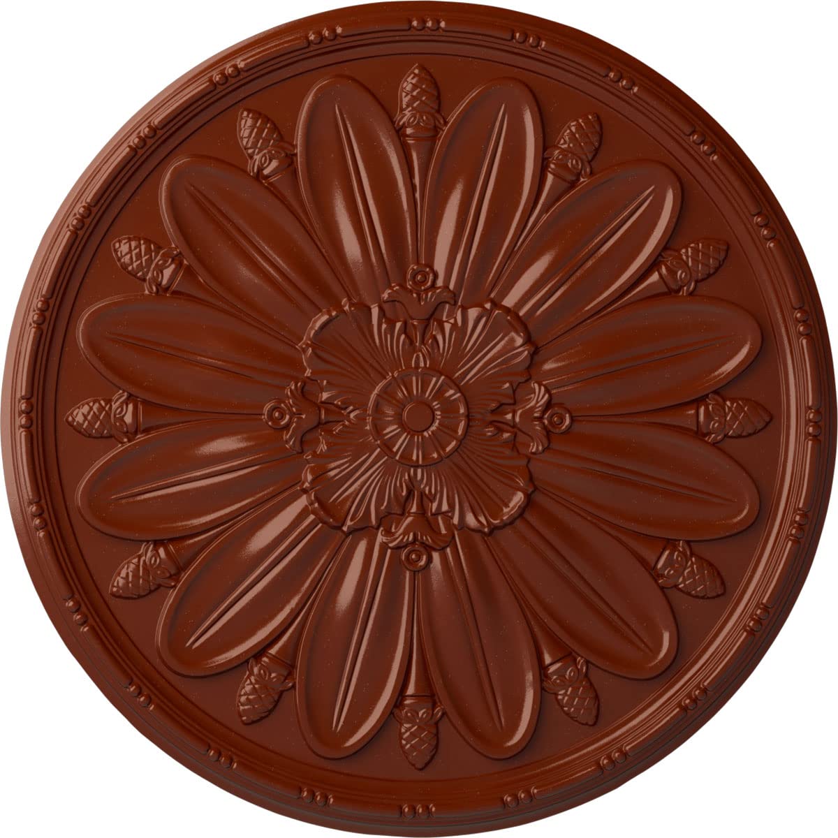 Ekena Millwork CM40DLFIF Delfina Ceiling Medallion, 40"OD x 1 7/8"P, Hand-Painted FireBrick
